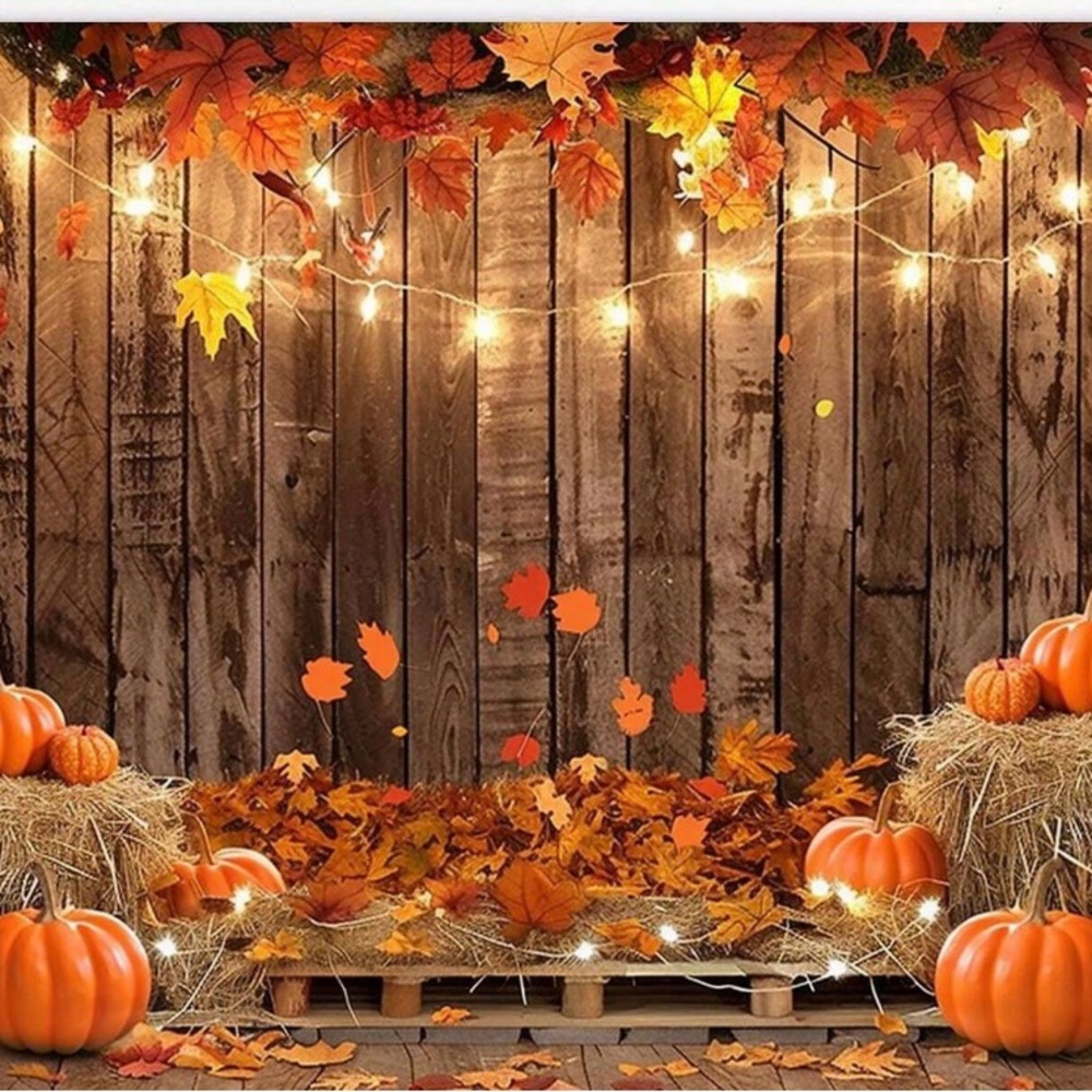 6’10” by 4’11” fall backdrop for photos.